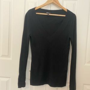 Black Express V Neck Sweater M